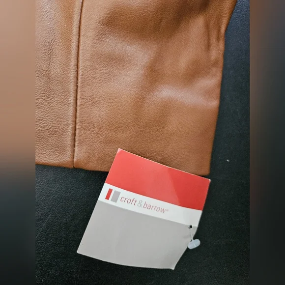 Vintage - Leather NWT Croft & Barrow "Caramel" Buttery Soft Jacket - Size XL - Picture 7 of 9